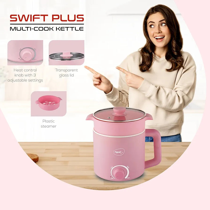 PIGEON 16213/214 SWIFT PLUS MULTI COOK KETTLE 1.5L PIGEON 16213/214 SWIFT PLUS MULTI COOK KETTLE 1.5L